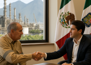 Tuvo 'petrofacturero' reunión con alcalde de NL