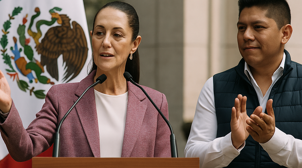 Ricardo Gallardo acompaña a Claudia Sheinbaum en su segundo informe ante 21,000 potosinos