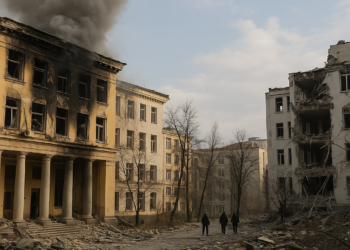 Rusia bombardea la Academia Nacional de Ciencias y un gran hospital en Kiev con drones a reacción