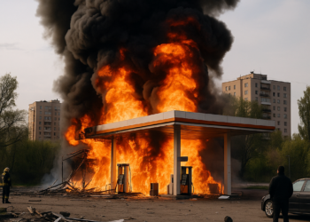 Rusia atacó con drones una gasolinera en Kiev: al menos dos personas murieron y cuatro resultaron heridas