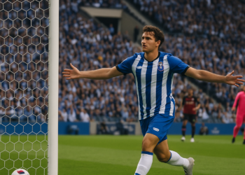 Marca Santiago Giménez primer gol con el Porto