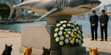 Un tiburón de 3,5 metros, atrapado en Busan y nombrado "embajador honorario"