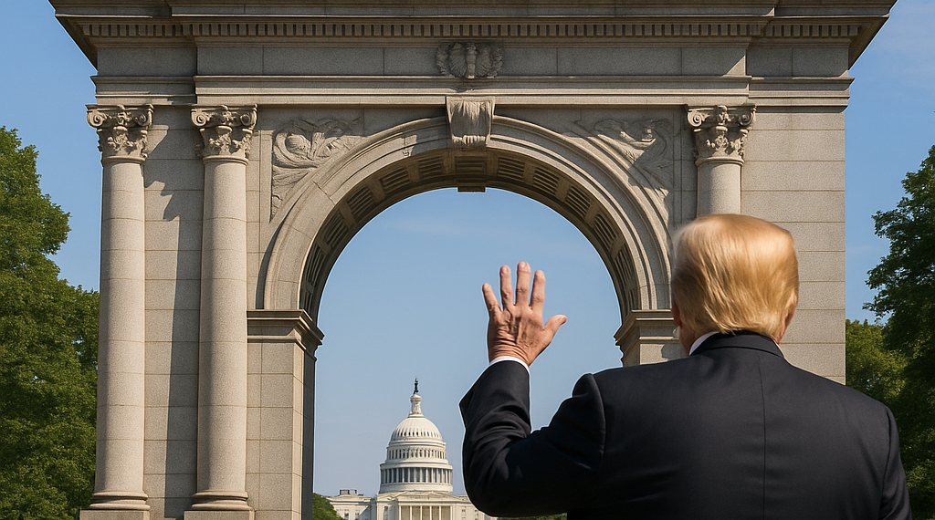 Trump iniciará en dos semanas la construcción de un arco de triunfo en Washington