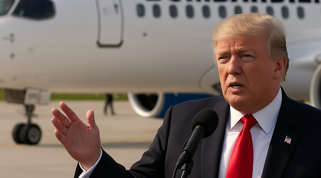 Trump amenaza con bloquear las ventas de Bombardier en EU, a menos que fabrique en el país