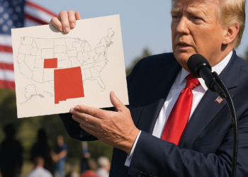 Publica Trump mapa de New Mexico con nombre de 'New America'