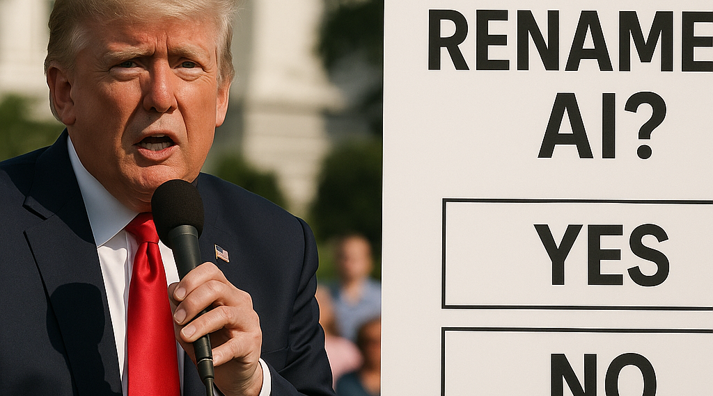 Trump lanza una encuesta para cambiar el nombre de la IA