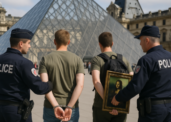 Dos turistas alemanes, detenidos tras colgar sus cuadros en el Louvre junto a la 'Mona Lisa'
