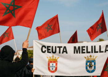 Los ultras del MAS Fez 'reivindican' Ceuta y Melilla con un polémico tifo