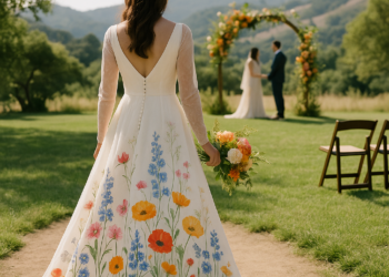 This Artist Bride’s Hand-Painted Danielle Frankel Dress Shaped the Aesthetic of Her Carmel Valley Wedding