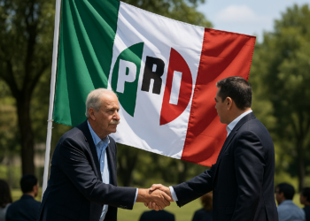 Expresidente Vicente Fox visita la sede nacional del PRI para dialogar con Alejandro Moreno