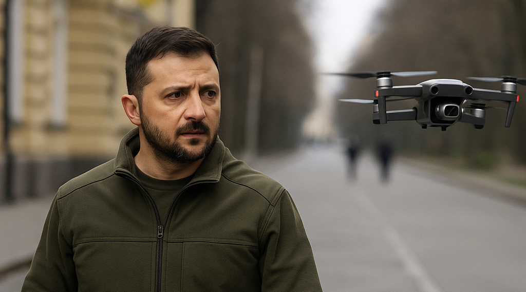 El avión de Zelenski estuvo a punto de ser alcanzado por un dron cuando se dirigía a Oslo