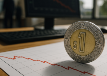 Pierde peso 2.7% en la semana, su peor revés desde marzo