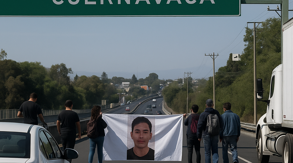 Bloquean México-Cuernavaca por desaparición de joven