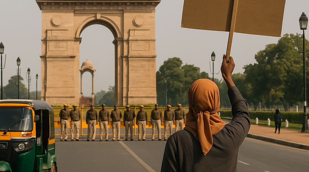 Las "cucarachas" desafían de nuevo a Modi mientras Delhi se blinda para sofocar la rebelión juvenil contra el fraude electoral