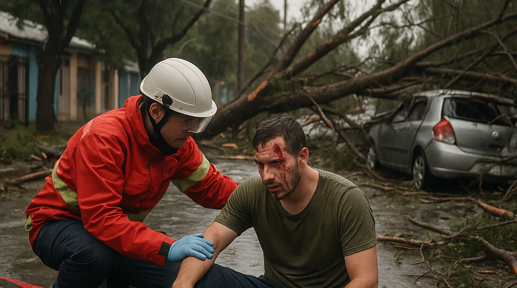 Inundaciones y heridos tras aluvión en Santiago