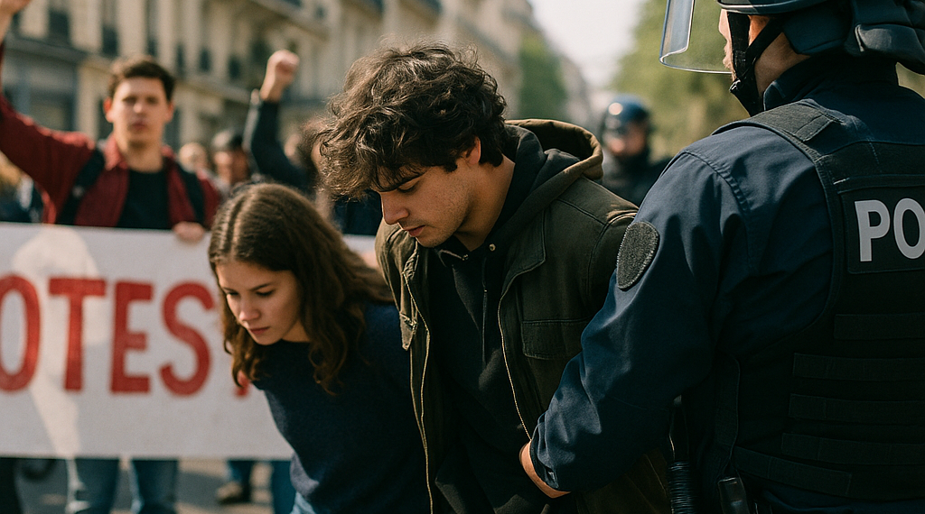 Dos detenidos por el linchamiento a un policía durante las protestas estudiantiles en Francia