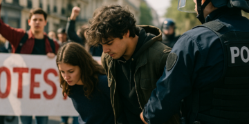 Dos detenidos por el linchamiento a un policía durante las protestas estudiantiles en Francia