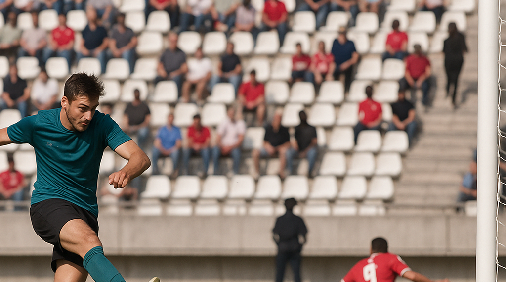 La volea de Imanol Baz tumbó al Real Murcia