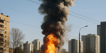 Explosiones en la capital de Ucrania tras una alerta de misil balístico