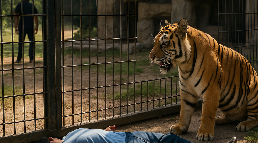 Hombre entra a recinto de tigres en zoológico británico y muere tras ataque