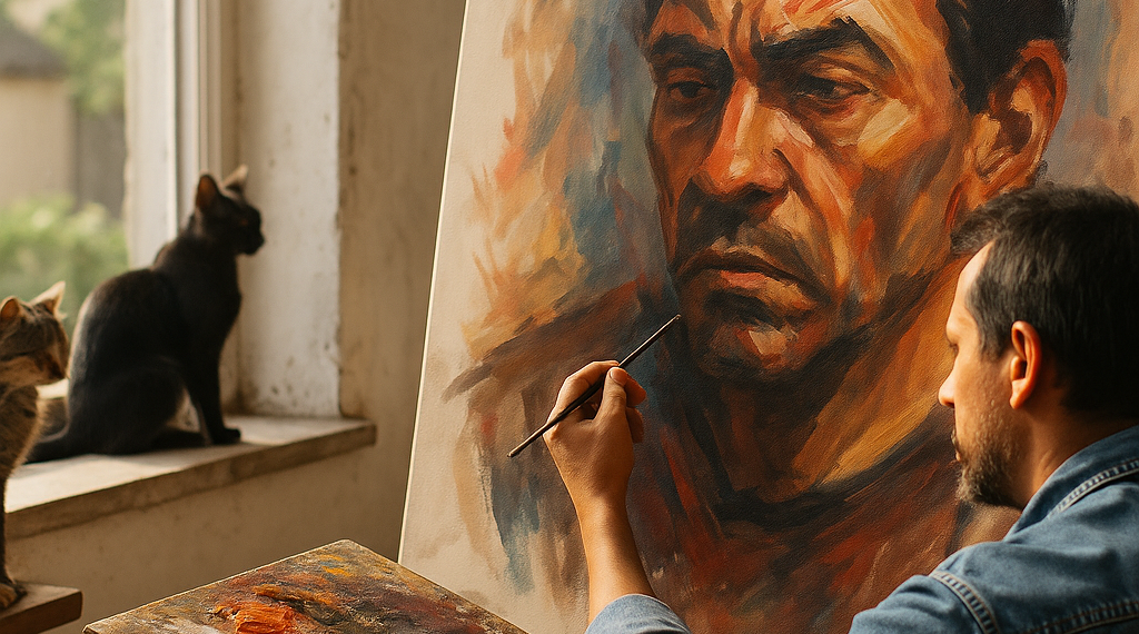 José Luis Ramírez y su lucha cuerpo a cuerpo con la pintura