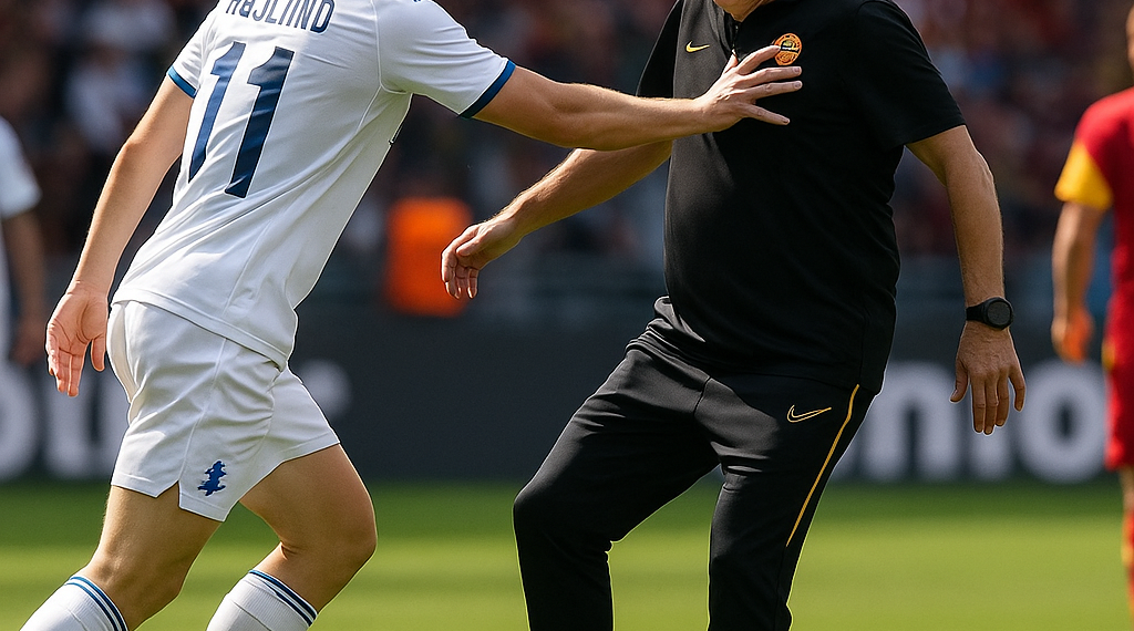 La venganza danesa en defensa de Cristiano: Hojlund hace el "siuuu" y empuja a Jorge Jesus
