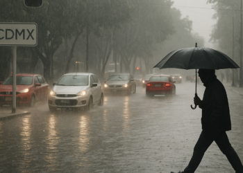 Cae lluvia generalizada en CDMX por 'Simon'