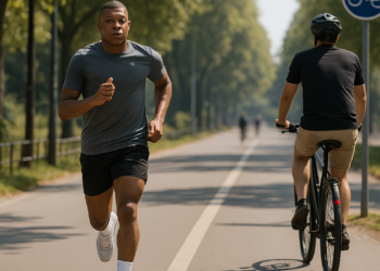 Mbappé publica un vídeo corriendo y montando en bici... ¿con indirecta en la canción?