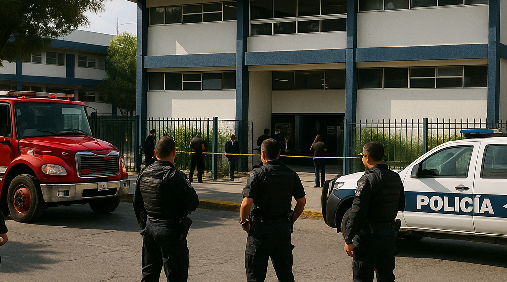 Despliegan a policías por explosión de petardo en Cecyt 5