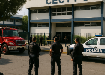 Despliegan a policías por explosión de petardo en Cecyt 5