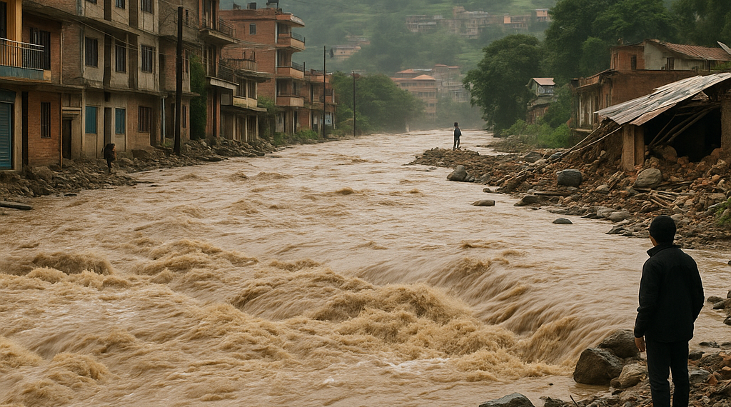 Registra Nepal nueva inundación; desaparecen cinco personas