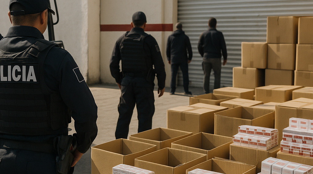 Cateo en Huixquilucan contra tabaco ilegal