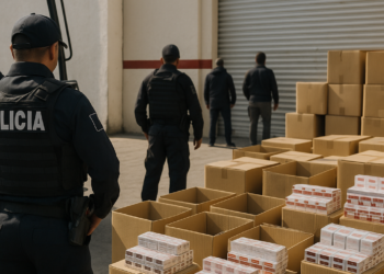 Cateo en Huixquilucan contra tabaco ilegal