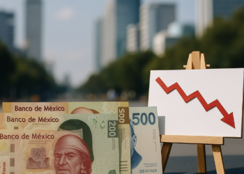 Peso mexicano acumula caída de 9% en cinco semanas