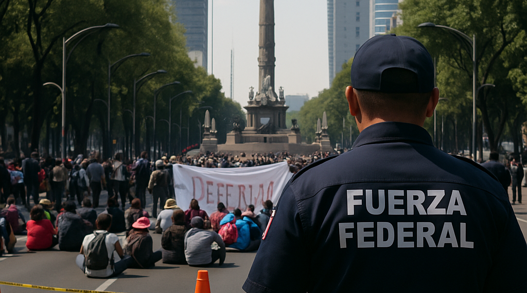 Ante bloqueo de IMSS en Reforma, pide Segob liberar vía