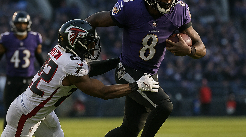 Pegan Ravens en tiempo extra ante Falcons