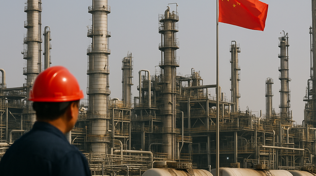 Las refinerías chinas suspenden las exportaciones de combustible de octubre