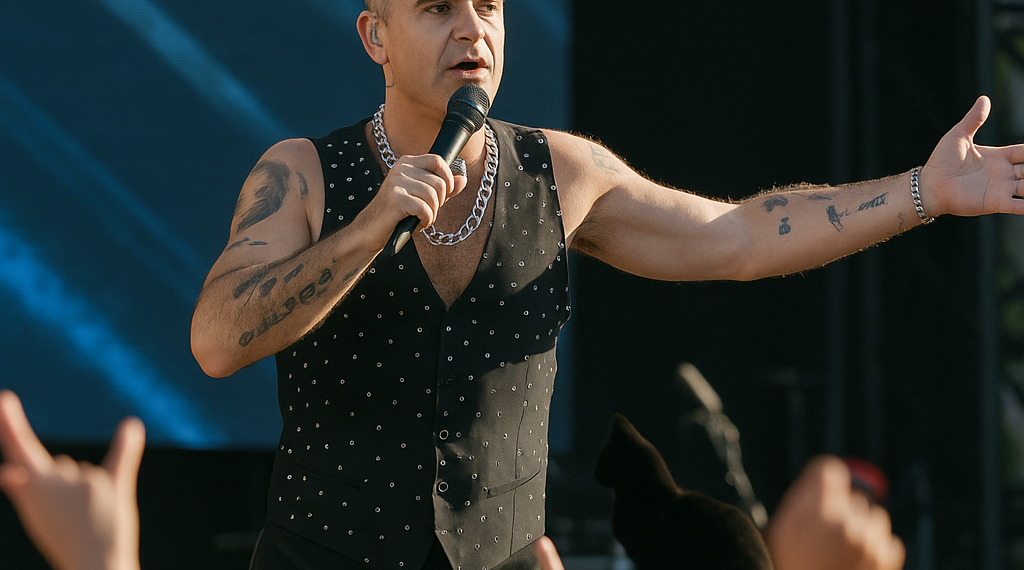 Es Robbie Williams un showman total ante 18 mil fans