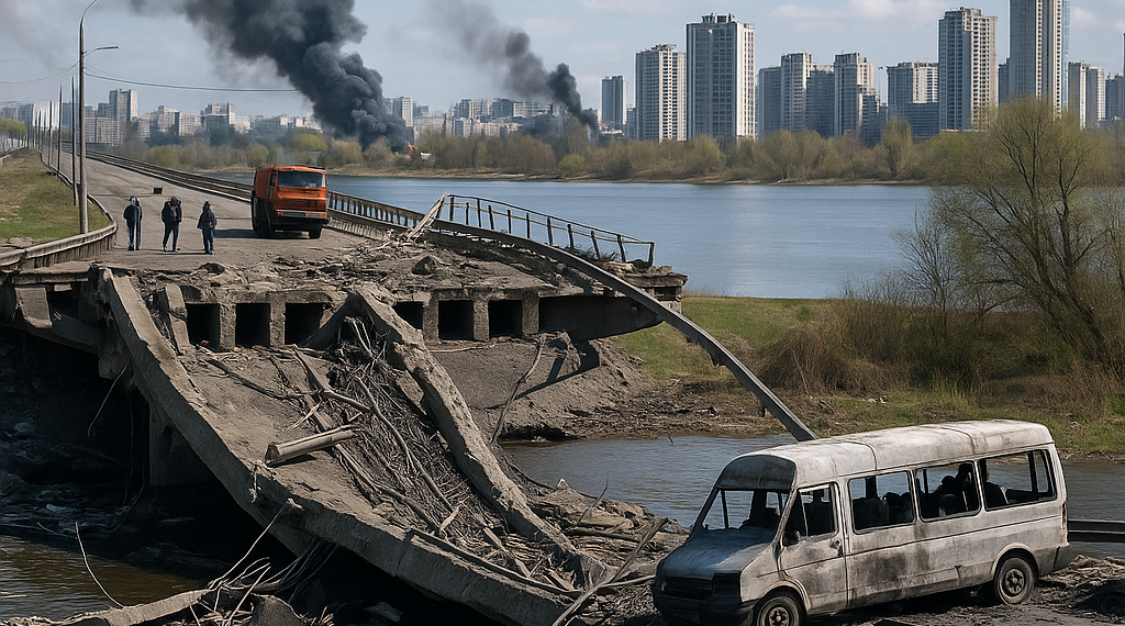 Rusia lanzó un nuevo ataque contra Kiev y volvió a atacar un puente clave de Ucrania: al menos un muerto y dos heridos