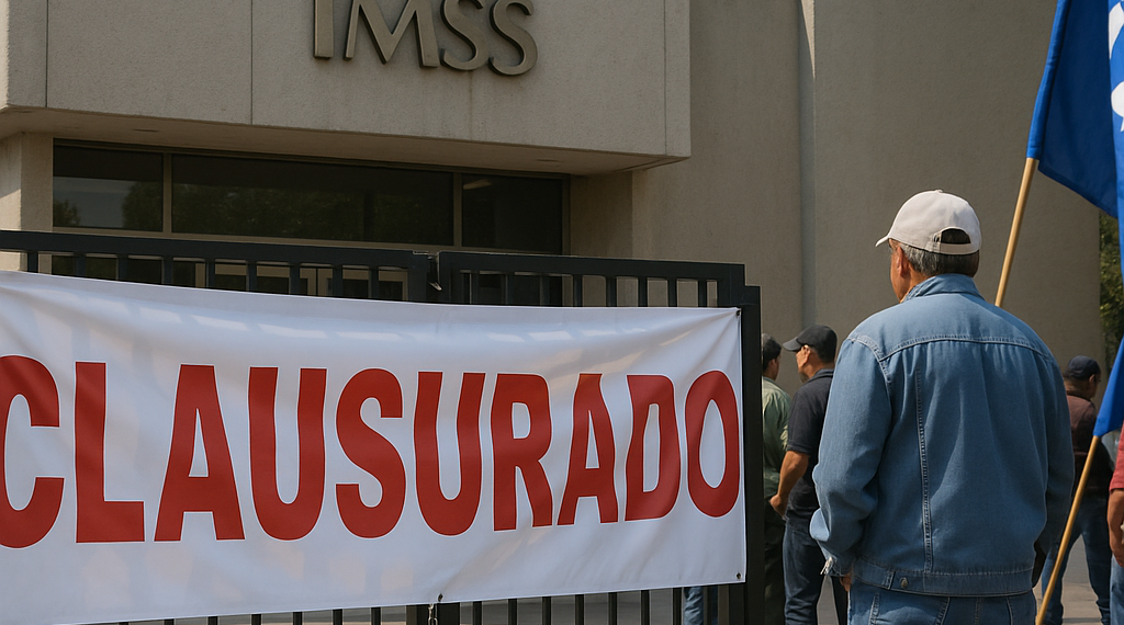 Bloquean sindicalizados sede nacional del IMSS