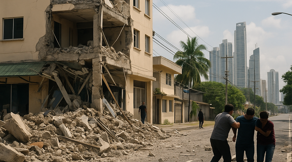 Terremoto en Panamá de magnitud 7.7 deja al menos dos heridos y edificios colapsados