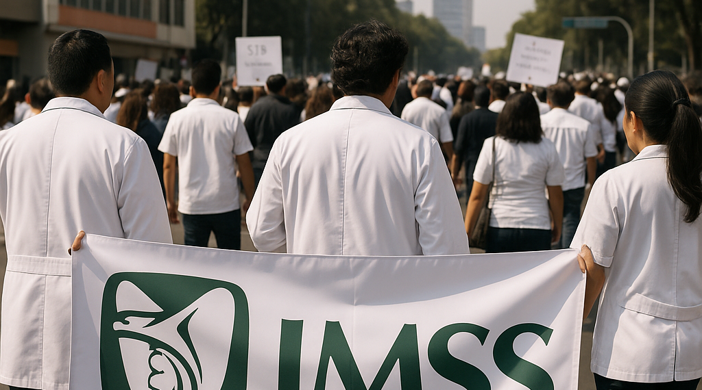 Anuncian trabajadores del IMSS marcha el 14 de octubre