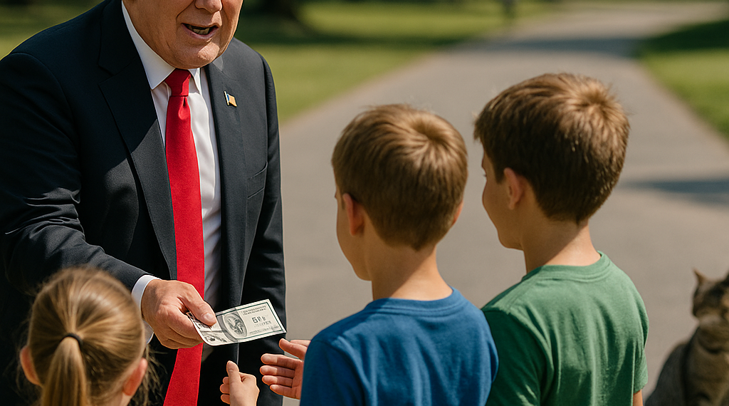 Ahora anuncia Trump Dls. mil para los niños