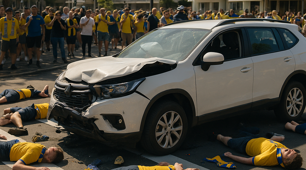Un coche arrolla a una gran multitud de aficionados al rugby y deja 10 heridos, varios de ellos niños, al norte de Sídney