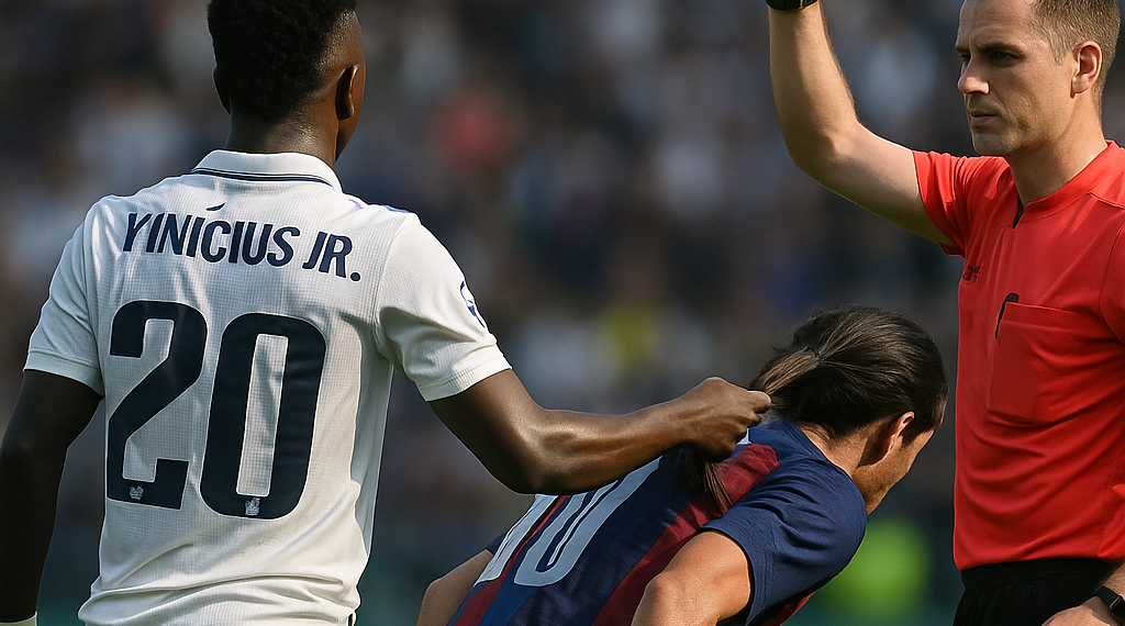 Expulsan a Vinicius por jalar del pelo a rival