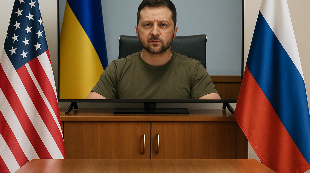 Zelenski afirma que EU quiere negociaciones trilaterales con Rusia en octubre